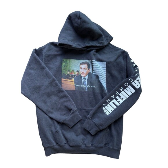 The Office Black Pullover Hoodie "Thats What She Said" Dunder Mifflin Small - Picture 1 of 10